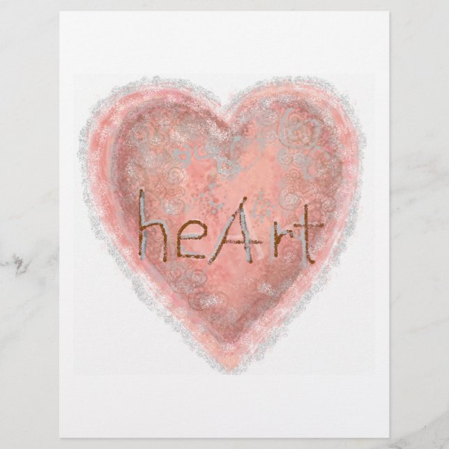 Valentine Pink Heart Flyer (Front)