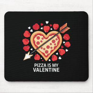 Valentine Pizza Cheesy Heart Crew Family Party Mouse Pad
