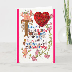 Valentine poem holiday card