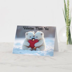 Valentine Polar Bear Cubs Greeting Card