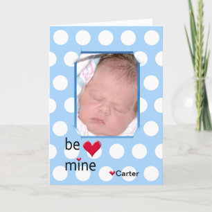 Valentine Polka Dot Frame Holiday Card