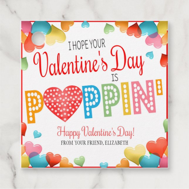 Valentine Pop It Gift Tags (Front)