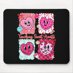 Valentine Preppy Teaching Sweet Hearts Teachers Me Mouse Pad
