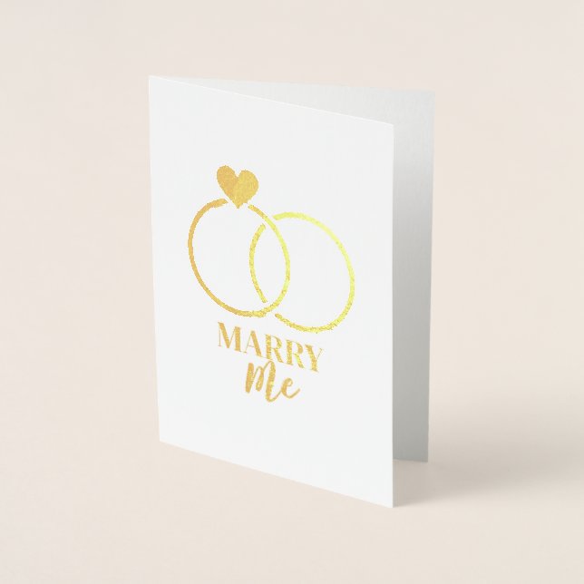 VALENTINE PROPOSAL , Foil Wedding Rings Foil Card (Front)