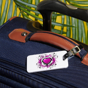 Valentine Purple Heart Luggage Tag
