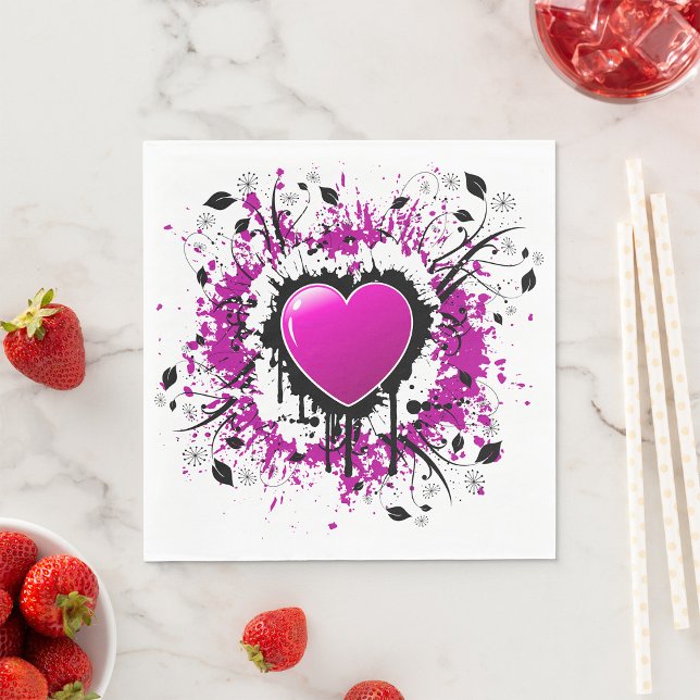 Valentine Purple Heart Napkin (Creator Uploaded)