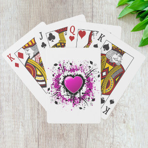 Valentine Purple Heart Playing Cards