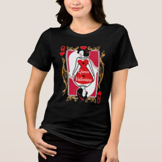 Valentine Queen | Playing Card-Inspired T-Shirt Tri-Blend Shirt