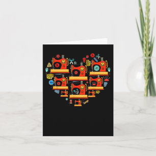 Valentine Quilting Sewing Seamstress Women Outfits Card