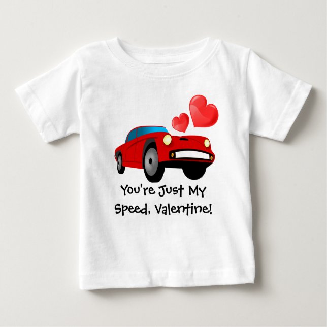 Valentine Race Car Baby T-Shirt (Front)