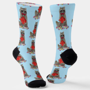 Valentine Racoon Bandit Socks