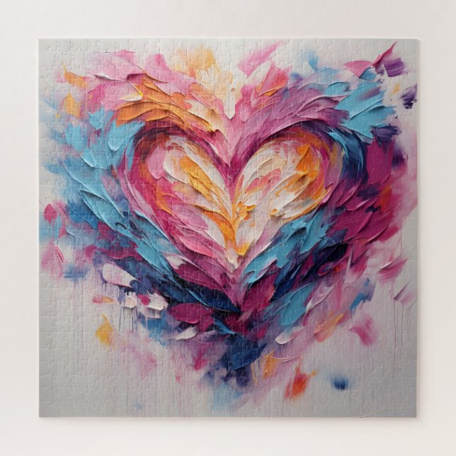 Valentine Radiant Love Heart Splash Jigsaw Puzzle (Vertical)