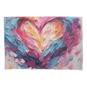 Valentine Radiant Love Heart Splash Pillowcase