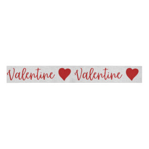 Valentine Red Glitter Grosgrain Ribbon