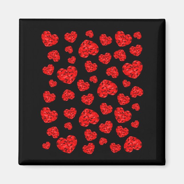 Valentine Red Heart  Magnet (Front)