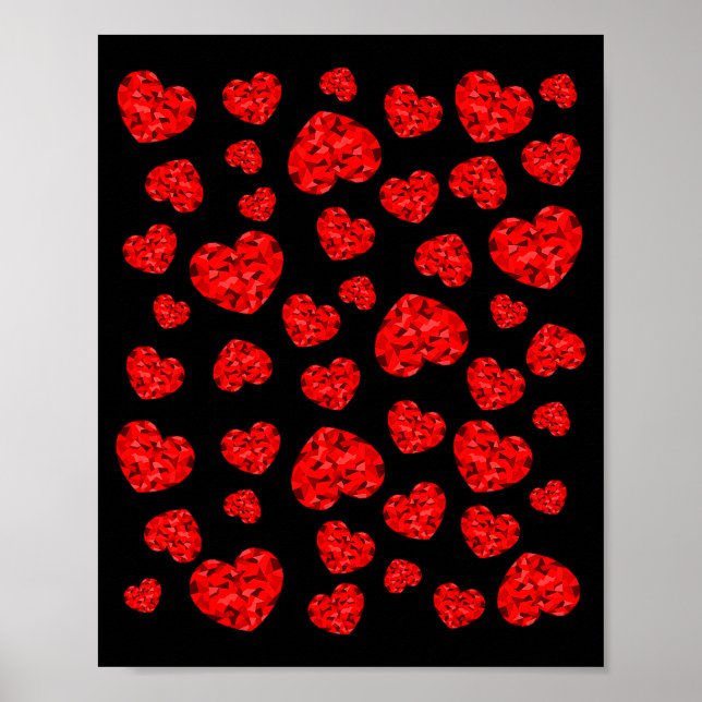 Valentine Red Heart  Poster (Front)