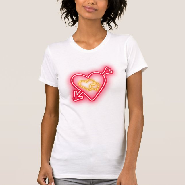 Valentine red heart  T-Shirt (Front)