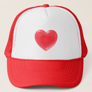 VALENTINE RED HEART TRUCKER HAT