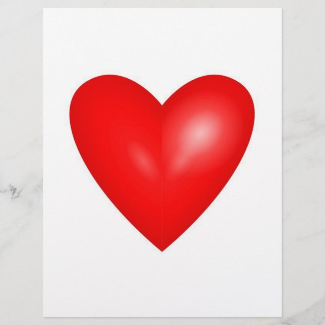 Valentine Red Heart Wedding Flyer (Front)