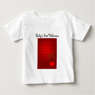 Valentine Red Hearts Baby T-Shirt