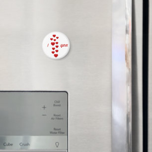 valentine red hearts I love you Magnet