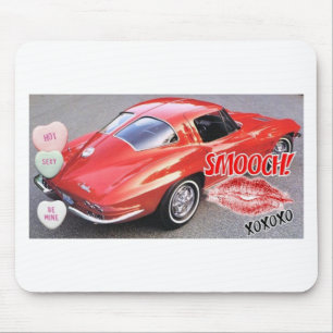 Valentine Red Split Window Corvette Classic Mouse Pad