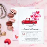 Valentine Red Truck | Drive-By Baby Shower