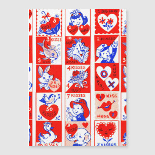 Valentine Retro Love Hugs Cute Pattern