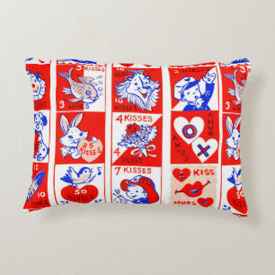Valentine Retro Love Hugs Cute Pattern Decorative Cushion
