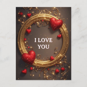Valentine Romantic Decoration Holiday Postcard