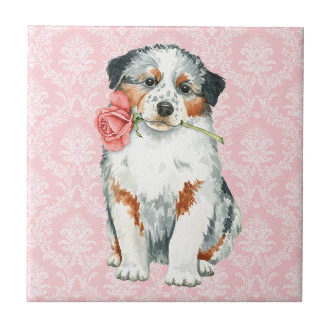 Valentine Rose Aussie Tile (Front)
