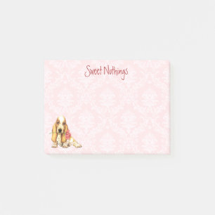 Valentine Rose Basset Post-it Notes
