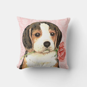Valentine Rose Beagle Cushion