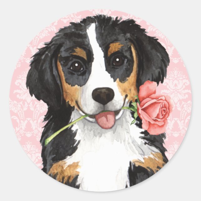 Valentine Rose Berner Classic Round Sticker (Front)