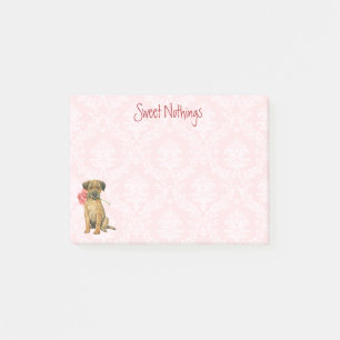 Valentine Rose Border Terrier Post-it Notes