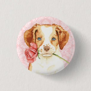 Valentine Rose Brittany 3 Cm Round Badge