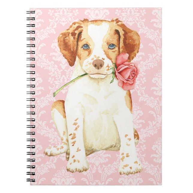 Valentine Rose Brittany Notebook (Front)