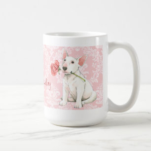 Valentine Rose Bull Terrier Coffee Mug