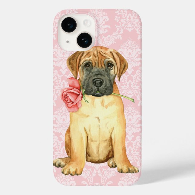 Valentine Rose Bullmastiff Case-Mate iPhone Case (Back)