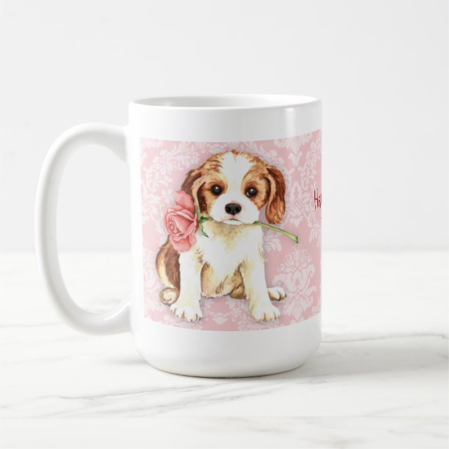 Valentine Rose Cavalier Coffee Mug (Left)