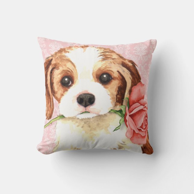 Valentine Rose Cavalier Cushion (Front)
