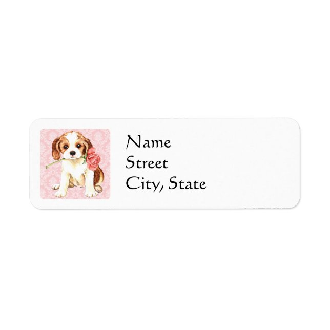 Valentine Rose Cavalier Return Address Label (Front)