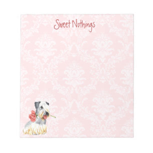 Valentine Rose Cesky Terrier Notepad