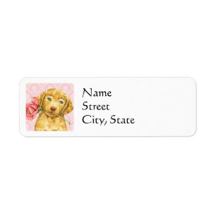 Valentine Rose Chesapeake Bay Retriever Label Return Address Label