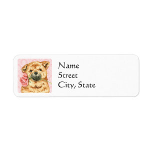 Valentine Rose Chow Return Address Label