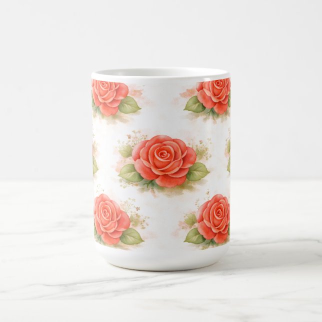 Valentine rose coffee mug (Center)