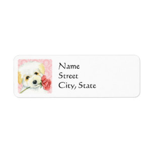 Valentine Rose Coton Return Address Label