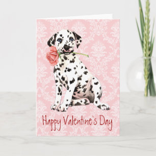 Valentine Rose Damatian Holiday Card