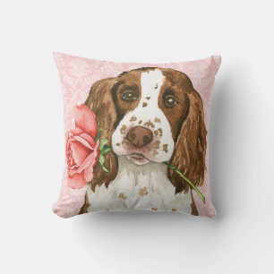 Valentine Rose English Springer Cushion
