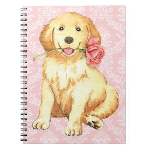 Valentine Rose Golden Notebook